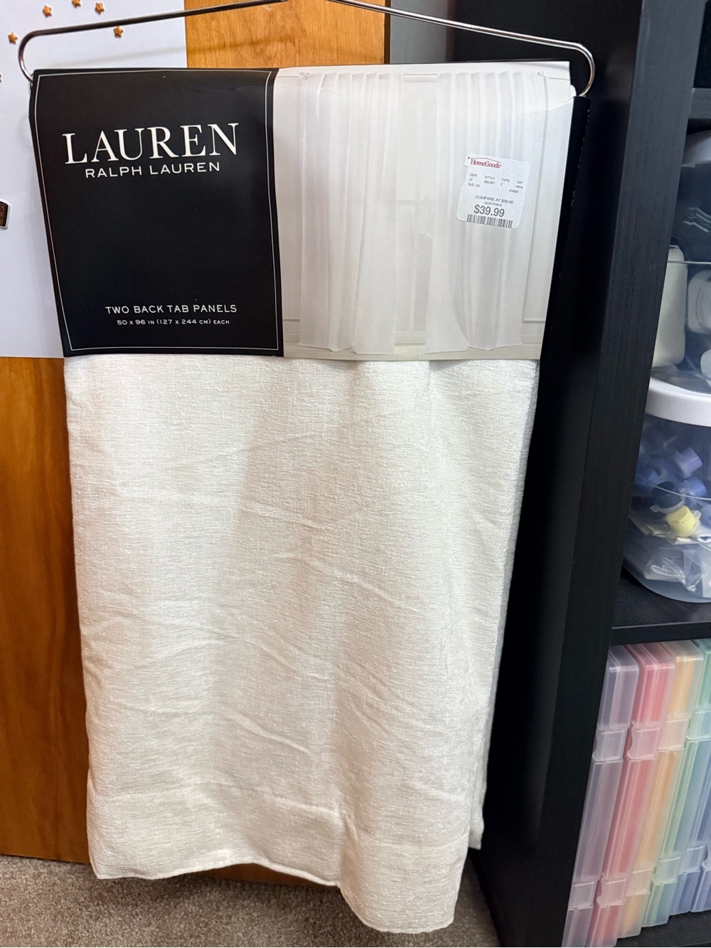 Lauren Ralph Lauren White Textured Curtain Panels (Set of 2)